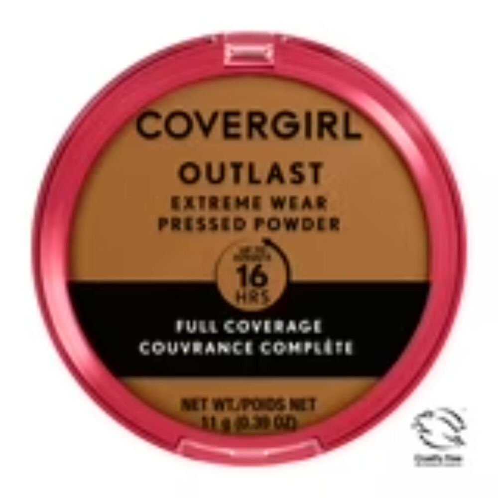 COVERGIRL Outlast Extreme Wear Pressed Powder, 870 Toasted Almond, Full Coverage